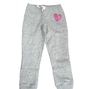 Carter's Gray Pants with Pink Sequin Heart